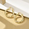 Brass Two Tone Hoop Earrings EJEW-B117-06C-G-1