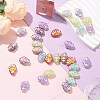 UV Plating Transparent Acrylic Beads OACR-CJZ0001-04-5