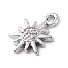 Brass Micro Pave Cubic Zirconia Charms KK-A240-23P-2