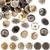 36Pcs 3 Colors Alloy Shank Buttons BUTT-OC0001-30-1