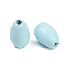 Spray Painted Wood European Beads WOOD-F017-10C-2