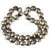 Electroplated Natural Lava Rock Beads Strands G-K388-01I-1