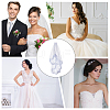 Polyester Long Mesh Tulle Bridal Veils with Combs OHAR-WH0029-09A-5