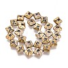 Electroplate Glass Beads Strands EGLA-T021-24B-2