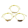 3Pcs 3 Styles Gemstone Braided Bead Bracelets BJEW-JB11146-02-4