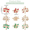 18Pcs 3 Colors Brass Micro Pave Cubic Zirconia Pendants KK-DC0001-25-2