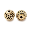 Rack Plating Brass Cubic Zirconia Beads LS-ZIRC-S001-10mm-A01-01-2