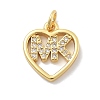 Brass Micro Pave Cubic Zirconia Pendants KK-M305-07G-1