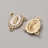 Zinc Alloy Enamel Religion Oval with Virgin Mary Chandelier Component Links FIND-WH0366-384G-01-2
