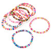 8Pcs Handmade Polymer Clay Heishi Beads Beaded Bracelet Sets BJEW-TAC0030-3