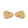 Ion Plating(IP) 304 Stainless Steel Charms STAS-C070-07G-2