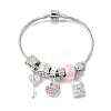 Alloy European Beads Charm Bracelets BJEW-F495-05P-2