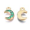 Light Gold Plated Alloy Enamel Pendants X-ENAM-R136-19C-3