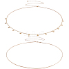 2Pcs Iron Waist Body Chain AJEW-WH20019-21G-1