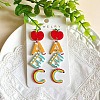 Teachers' Day Printed Acrylic Stud Dangle Earrings WG18C88-01-1