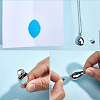 Teardrop 201 Stainless Steel Memorial Urn Ashes Pendant Necklaces DIY-CN0003-40P-5