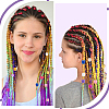 4 Sets 4 Colors Plastic Large-Hole Jute Braid Dreadlock Accessory OHAR-GA0001-19-4