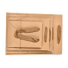10Pcs 5 Sizes Kraft Paper Gift Shopping Bags Set AJEW-T013-11-2