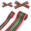 2Rolls 2 Styles Stripe Pattern Printed Polyester Grosgrain Ribbon OCOR-TA0001-37J-9