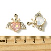 UV Plating Alloy Mixed Color Glass Rhinestone Pendants FIND-B039-08G-3