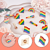 SUNNYCLUE 24Pcs 4 Style Pride Enamel Pins JEWB-SC0001-14-2