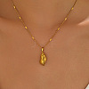 Ocean 304 Stainless Steel Conch Shape Pendant Necklaces for Women NJEW-F373-01G-1