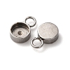 201 Stainless Steel Pendant Cabochon Settings STAS-D379-04A-P-2