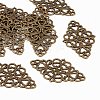 Tibetan Style Alloy Rhombus Filigree Joiners Links TIBE-5377-AB-FF-1