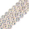 Baking Paint Electroplate Transparent Glass Beads Strands EGLA-Q136-04A-01-1