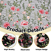 1 Yard Flower Pattern Embroidery Polyester Fabric AJEW-WH0314-473B-4