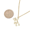Alloy Bear Pendant 304 Stainless Steel Cable Chain Necklaces for Women NJEW-JN05739-3