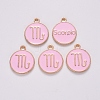 Alloy Enamel Pendants X-ENAM-S124-01B-09L-2