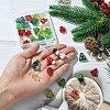 30Pcs Christmas Theme Transparent Glass Beads GLAA-YW0003-85-4