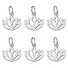 6Pcs Hollow 925 Sterling Silver Charms STER-DR0001-35-1