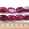 Natural Banded Agate/Striped Agate(Dyed & Heated) Beads Strands G-H324-01I-4