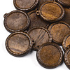 Wooden Pendant Cabochon Settings WOOD-S044-15C-2