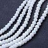 Electroplate Glass Beads Strands X-EGLA-A034-P8mm-B18-1