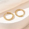 Twist Textured 304 Stainless Steel Huggie Hoop Earrings SA-CBA46AF-27G-02-3