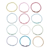 12Pcs Glass Seed Bead & Natural Mixed Gemstone Beads Bracelets for Women BJEW-MZ00311-4