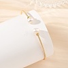 Natural Cultured Freshwater Pearl Potato Torque Bangles BJEW-JB14207-2