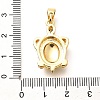 Brass Micro Pave Cubic Zirconia Pendants KK-G519-18G-02-3