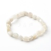 Natural White Moonstone Beaded Stretch Bracelets for Kids BJEW-JB06250-02-1