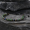 Ethnic Style Natural Mixed Gemstone Column Beads Braided Bead Bracelets for Men Women BR3776-3-1