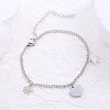 Minimalist Stainless Steel Charm Bracelets UF7886-1