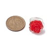 Glitter Powder Rose Resin Finger Rings RJEW-JR00731-02-3