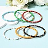 304 Stainless Steel Enamel Hinged Bangles for Women BJEW-D408-42G-4