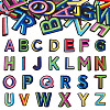 26Pcs Letter A~Z Two Tone Computerized Embroidery Cloth Iron on/Sew on Patches PATC-TA0001-47-1