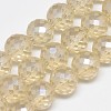 Electroplate Glass Beads Strands EGLA-Q086-12mm-06-1