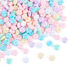 200Pcs UV Plating Opaque Acrylic Beads OACR-TADJ0001-12-2