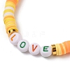 (Jewelry Parties Factory Sale)Polymer Clay Heishi Beads Stretch Bracelets BJEW-JB05711-05-3